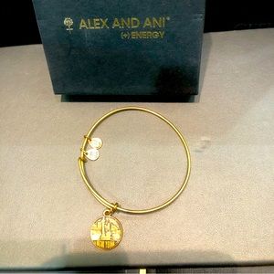 Alex and Ani NY Gold tone bangle